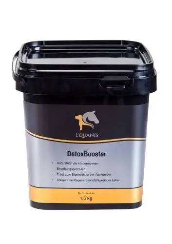 Produktbild: Equanis DetoxBooster | 1,5 kg | Ergänzungsfuttermittel für Pferde | Zur Unterstützung von Leber und Nieren | Natürliche Entgiftung | Kann Wohlbefinden und Erholung fördern