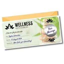 Produktbild: EQUIK PRODUCTS Gutschein Wellness, Massage, Therme, Kosmetik, Yoga, Sauna | Rubbelkarte, Wellness Geschenk, Geschenkgutschein | Rubbelaufkleber zum selbstbeschriften (Wellness)