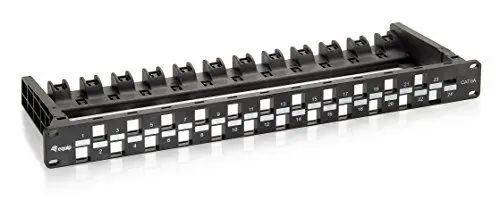 Produktbild: Equip Patchpanel Cat6a ungeschirmt 24x Keystone schwarz