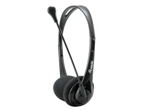 Produktbild: Equip Headset Klinke 245302 2m Kabel,Mikro,Fernbe. Stereo sw, schwarz