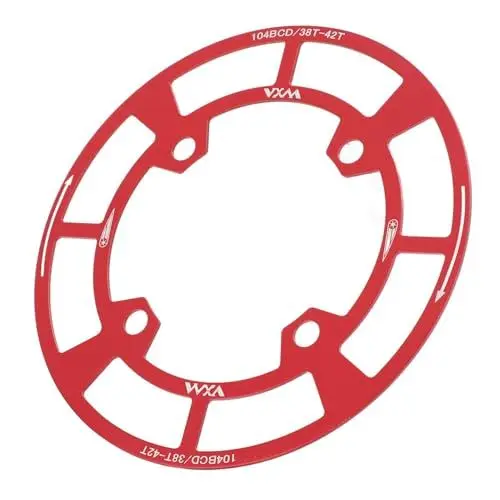 Produktbild: equlup Kettenrad-Kurbelgarnitur-Abdeckung, Fahrrad-Kettenräder aus Aluminiumlegierung, Kurbelgarnitur-Schutz, staubdicht, verhindert Kratzer, Ersatzteile für Fahrräder