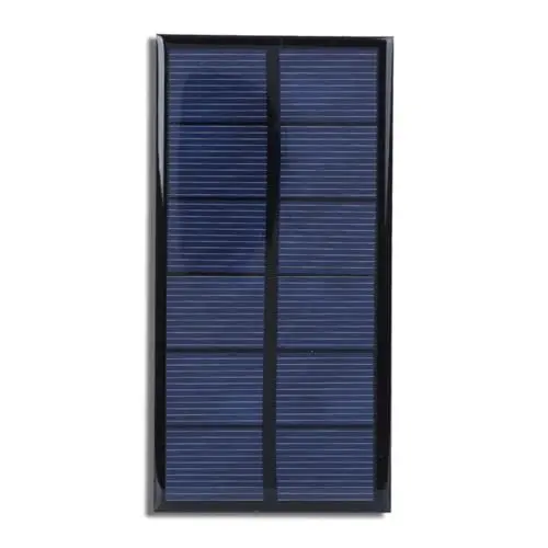 Produktbild: Solarpanel, 1 W, 3 V, tragbares kristallines Silizium-Solarzellen-Panel, Outdoor-Solar-Ladegerät für die Stromversorgung von DIY-Ladegeräten