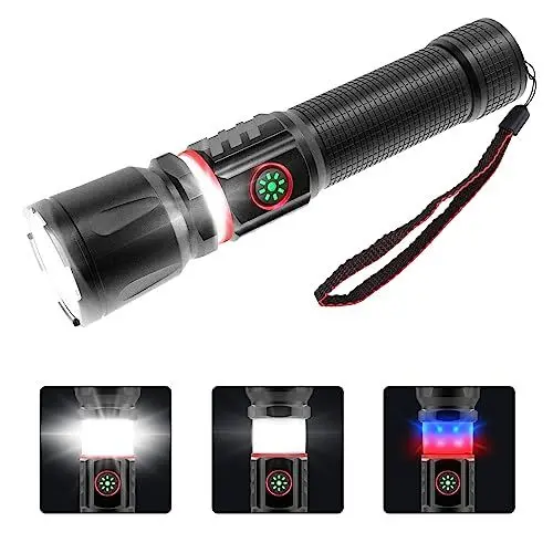 Produktbild: ErayLife LED Taschenlampe 10000 Lumens, Extrem Hell USB Aufladbar Taschenlampen mit 360° COB/Zoombar/Magnet, Wasserdicht Flashlight für Camping Wandern Notfälle