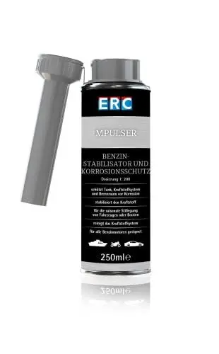 Produktbild: ERC MPULSER Benzin-und Kraftstoffsystemschutz 200ml Flasche für bis zu 60 Liter Benzin, bei Stilllegungszeit von Fahrzeugen, Oldtimern, Booten