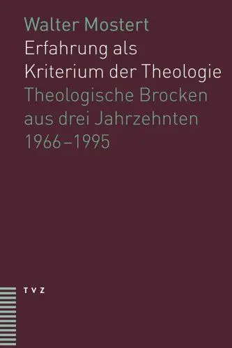 Produktbild: Erfahrung als Kriterium der Theologie: Theologische Brocken aus drei Jahrzehnten (19661995)