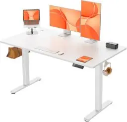 Produktbild: ErGear Elektrisch Höhenverstellbarer Schreibtisch 140x70 cm, Schreibtisch Höhenverstellbar mit 4 Memory-Funktion, Gaming Tisch mit Vierteilige Tischplatte