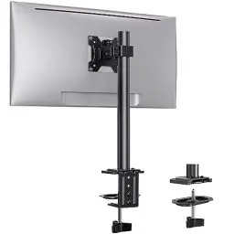 Produktbild: ErGear Monitor Halterung 1 Monitor für 13-32 Zoll Bildschirme, Monitorhalterung Höhenverstellbar mit 42 cm Stange, Bildschirmhalterung Monitorarm mit 2 Montageoptionen, VESA 75/100 mm, 8 kg