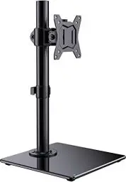 Produktbild: ErGear Monitor Halterung für 13-32 Zoll Plat/Curved Bildschirm, Monitor Arm mit Gehärteter Glassockel, Monitorständer Höhenverstellbar mit Neigung ±45° Schwenken ±45° Drehen 360°, VESA 75/100