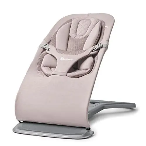 Produktbild: Ergobaby 3-in-1 Evolve Bouncer, Ergonomische Babywippe für Neugeborene ab Geburt bis zum Kleinkind, Babyschaukel mit Neugeboreneneinsatz (2,5 kg - 13,2 kg), Blush Pink