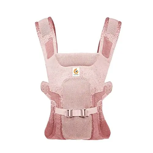 Produktbild: Ergobaby Aerloom Babytrage für Neugeborene bis zum Kleinkind, 3-Positionen Ergonomische Babybauchtrage Rückentrage Baby-Tragetasche aus Formaknit Material, Desert Rose