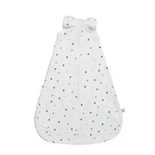 Produktbild: Ergobaby Babyschlafsack Sommer Neugeboren 56-62 Baumwolle, Sommerschlafsack Baby Schlafsack 0-6 Monate 0.5 TOG, Heart to Heart