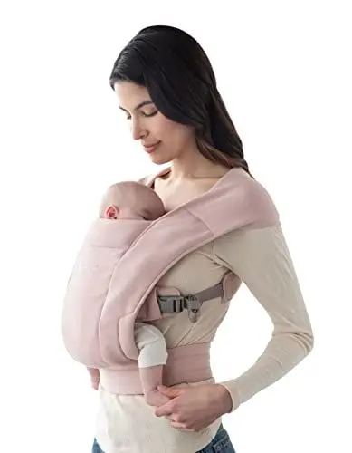 Produktbild: Ergobaby Babytrage für Neugeborene ab Geburt Extra Weich, Embrace Bauchtrage Baby-Tragetasche Ergonomisch, Blush Pink, BCEMAPNK