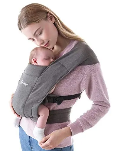 Produktbild: Ergobaby Babytrage für Neugeborene ab Geburt Extra Weich, Embrace Bauchtrage Baby-Tragetasche Ergonomisch, Heather Grey