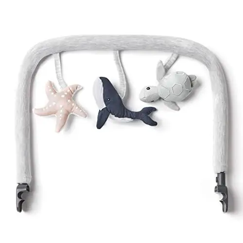 Produktbild: Ergobaby Evolve Bouncer Spielbogen, Zubehör für die Ergobaby 3-in-1 Babywippe Babyschaukel für Neugeborene ab Geburt, Ocean Wonders
