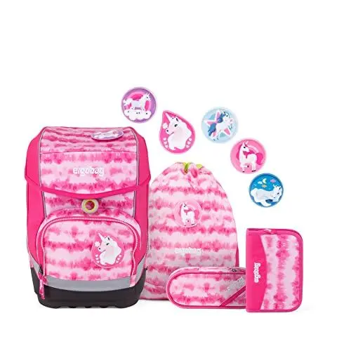 Produktbild: Ergobag cubo ZauBärwatte, ergonomischer Schulrucksack, Set 5-teilig, 19 Liter, 1.100 g, pink