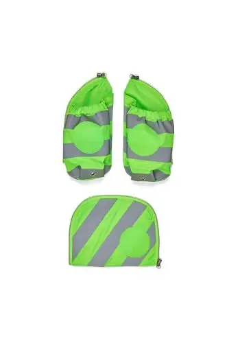 Produktbild: ergobag Pack Seitentaschen Zip Set Sichtbarkeits-Set mit Seitentaschen Pack cubo und cubo Light Set 3-teilig Grün