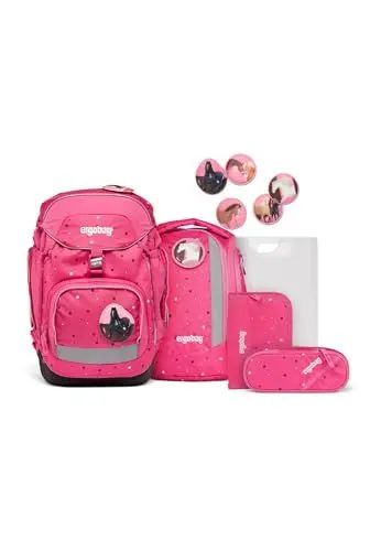 Produktbild: ergobag pack Set ergonomischer Schulrucksack, 6-teilig, Urlaub auf dem ReitBärhof - Pink, Einheitsgröße