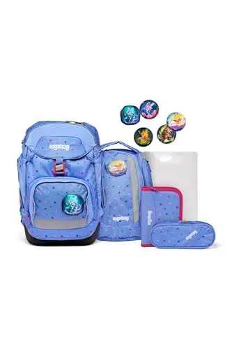 Produktbild: ergobag pack Set ergonomischer Schulrucksack, Set 6-teilig, Bärzaubernd - Hellblau
