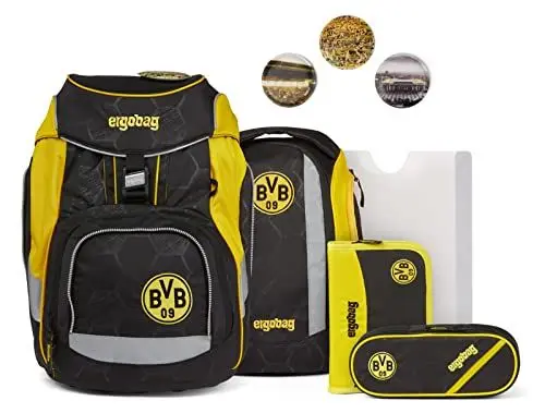 Produktbild: ergobag Eco Hero-Edition Pack Schoolbag Set 6-teilig Borussia Dortmund