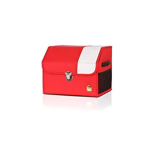 Produktbild: Ergocar Kofferraum Organizer Luxus Leopard Aufbewahrungstasche Organizer Wasserdicht Faltbar Kofferraum-Tasche für Auto/LKW/SUV (Rot-S)