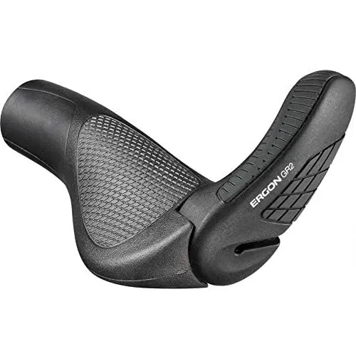 Produktbild: Ergon - GP3 Lock-on Fahrradgriffe | Regular kompatibel | für Touring und MTB Fahrräder | Large | Schwarz/Grau