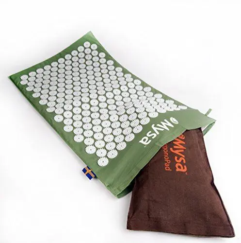 Produktbild: ERGONO MYSA : (innovative Version): Mysa Akupressurmatte dank der mitgelieferten Mysa Hot ErgonoPad Lendenwirbelstütze ergonomisch und erwärmter macht!