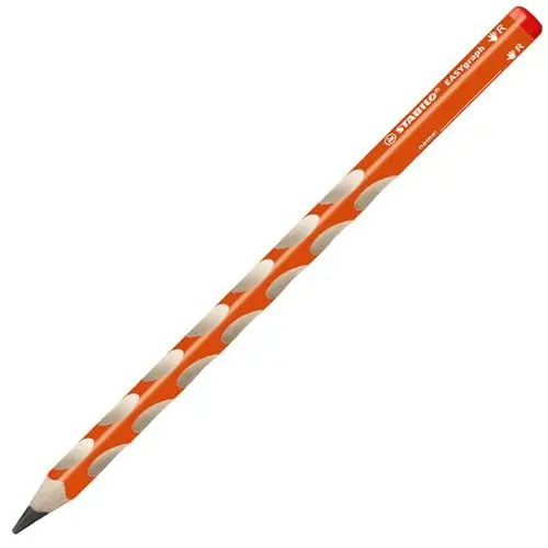 Produktbild: Ergonomischer Dreikant-Bleistift für Rechtshänder - STABILO EASYgraph in orange - Einzelstift - Härtegrad B