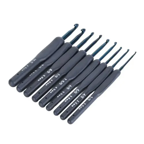 Produktbild: Ergonomisches Häkelnadel-Set, Häkelnadeln für Anfänger, Leicht, Einfach zu Halten, Weicher Griff für Reisen