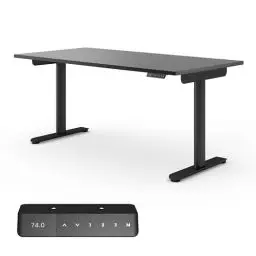 Produktbild: Ergotopia Desktopia One – Elektrisch höhenverstellbarer Schreibtisch 180 x 80 cm, TÜV-geprüft, OLED-Handset, 7 Jahre Garantie, bis 125 kg Belastung, ideal fürs Home-Office