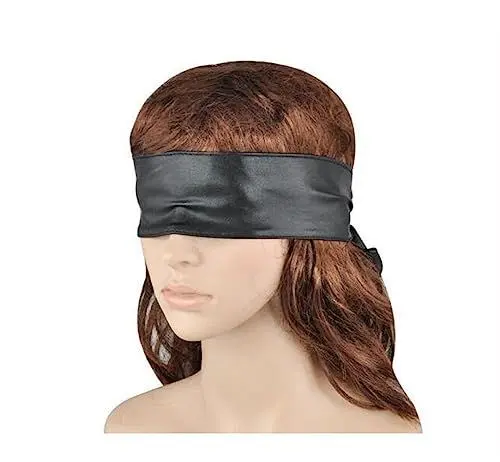 Produktbild: Ericotry 1 STÜCKE Schwarze Schlafmaske Lange Schlanke Band Dünne Augenbinde Gesundheit Augenklappe Eyeshade Satin Augenmaske Schlaf Blinder Weiche Satin Augenabdeckungen für Reisen Nickerchen