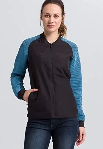 Produktbild: ERIMA Damen Jacke Premium One 2.0 Freizeitjacke, schwarz/niagara, 40, 1021802