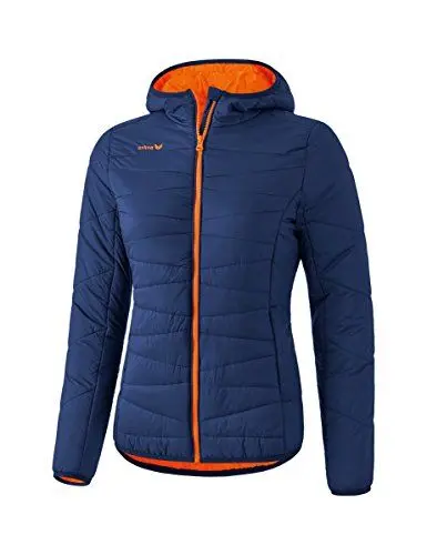 Produktbild: ERIMA Damen Steppjacke mit seitlichen Reißverschlusstaschen und wärmender Kapuze, aus Polyamid