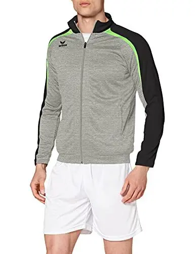 Produktbild: ERIMA Herren Jacke Liga 2.0 Trainingsjacke, grau melange/schwarz/green gecko, M, 1031807