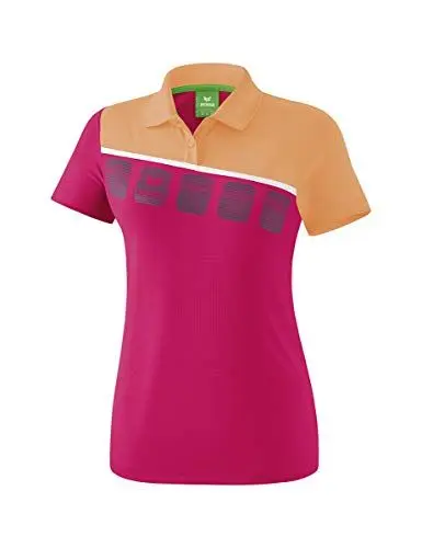 Produktbild: Erima Damen 5-C Poloshirt, love rose/peach/weiß, 44