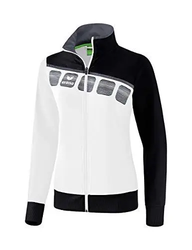 Produktbild: Erima Damen 5-C Präsentationsjacke, weiß/schwarz/dunkelgrau, 38