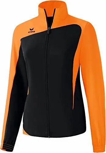 Produktbild: erima Damen Anzug Club 1900 Präsentationsjacke, Schwarz/Neon Orange, 46, 101448