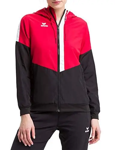 Produktbild: Erima Damen Squad Tracktop Trainingsjacke, Rot/Schwarz/Weiß, 44