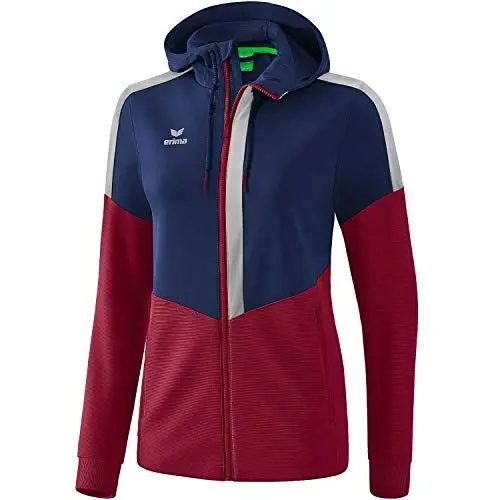 Produktbild: Erima Damen Squad Trainings Jacke (1032064), New Navy/Bordeaux/Silver Grey, 42