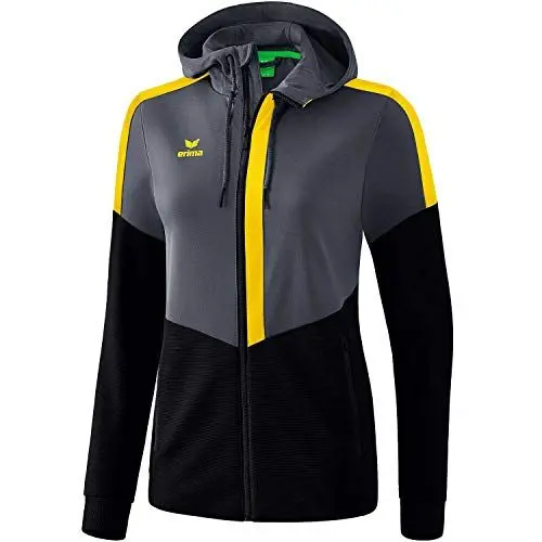 Produktbild: Erima Damen Squad Trainings Jacke, Slate Grey/schwarz/gelb, 36