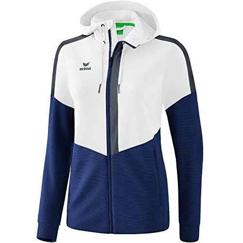 Produktbild: Erima Damen Squad Trainings Jacke, Weiß/New Navy/Slate Grey, 38