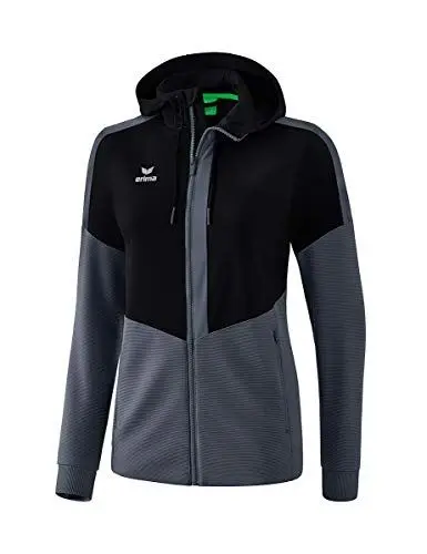 Produktbild: Erima Damen Squad Trainings Jacke, schwarz/Slate Grey, 40