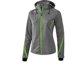 Produktbild: Erima Damen softshelljakke Function, Grau Melange/Green Gecko, 42 EU