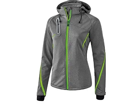 Produktbild: Erima Damen softshelljakke Function, Grau Melange/Green Gecko, 42 EU