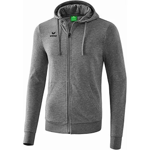 Produktbild: Erima Herren Basic Kapuzensweat Jacke, Grau Melange, XL EU