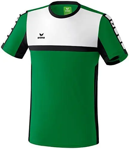 Produktbild: Erima Herren Classic 5-C T-Shirt, smaragd/schwarz/weiß, M