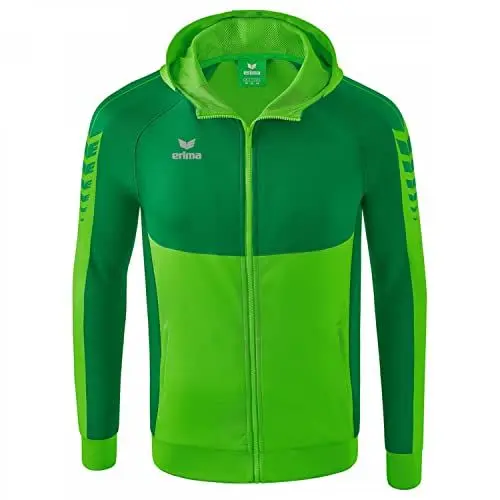 Produktbild: Erima Herren Six Wings Trainingsjacke mit Kapuze, green, L