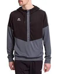 Produktbild: Erima Herren Squad Kapuzensweat, schwarz/Slate Grey, L