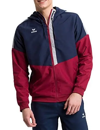 Produktbild: Erima Herren Squad Tracktop Trainingsjacke, New Navy/Bordeaux/Silver Grey, XXXL