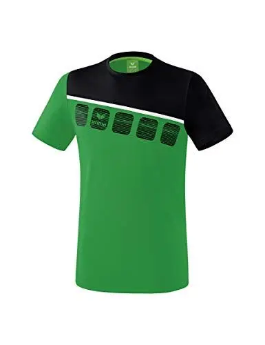 Produktbild: Erima Kinder 5-C T-Shirt, smaragd/schwarz/weiß, 140