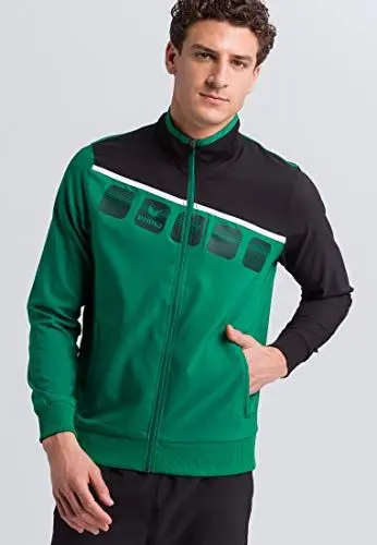 Produktbild: Erima Unisex 5-C Polyesterjacke, smaragd/schwarz/weiß, M